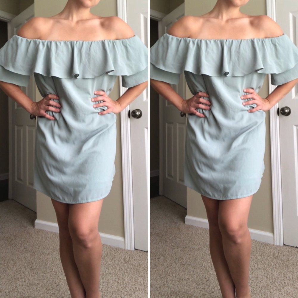 Boohoo Off-the-shoulder Lightweight Dress